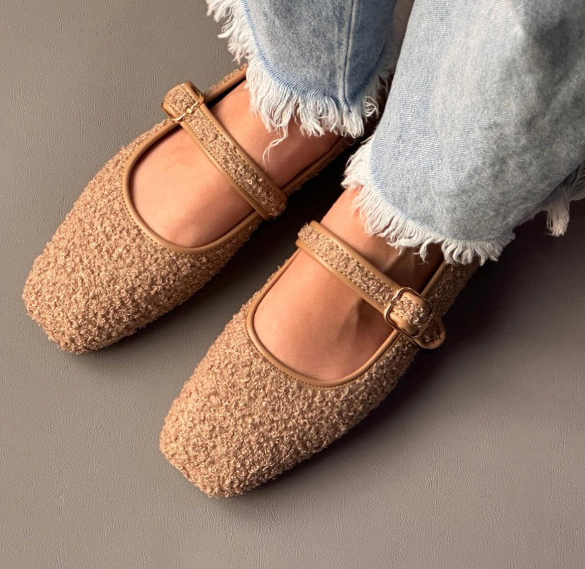 Cozy Brown Ballet Flats