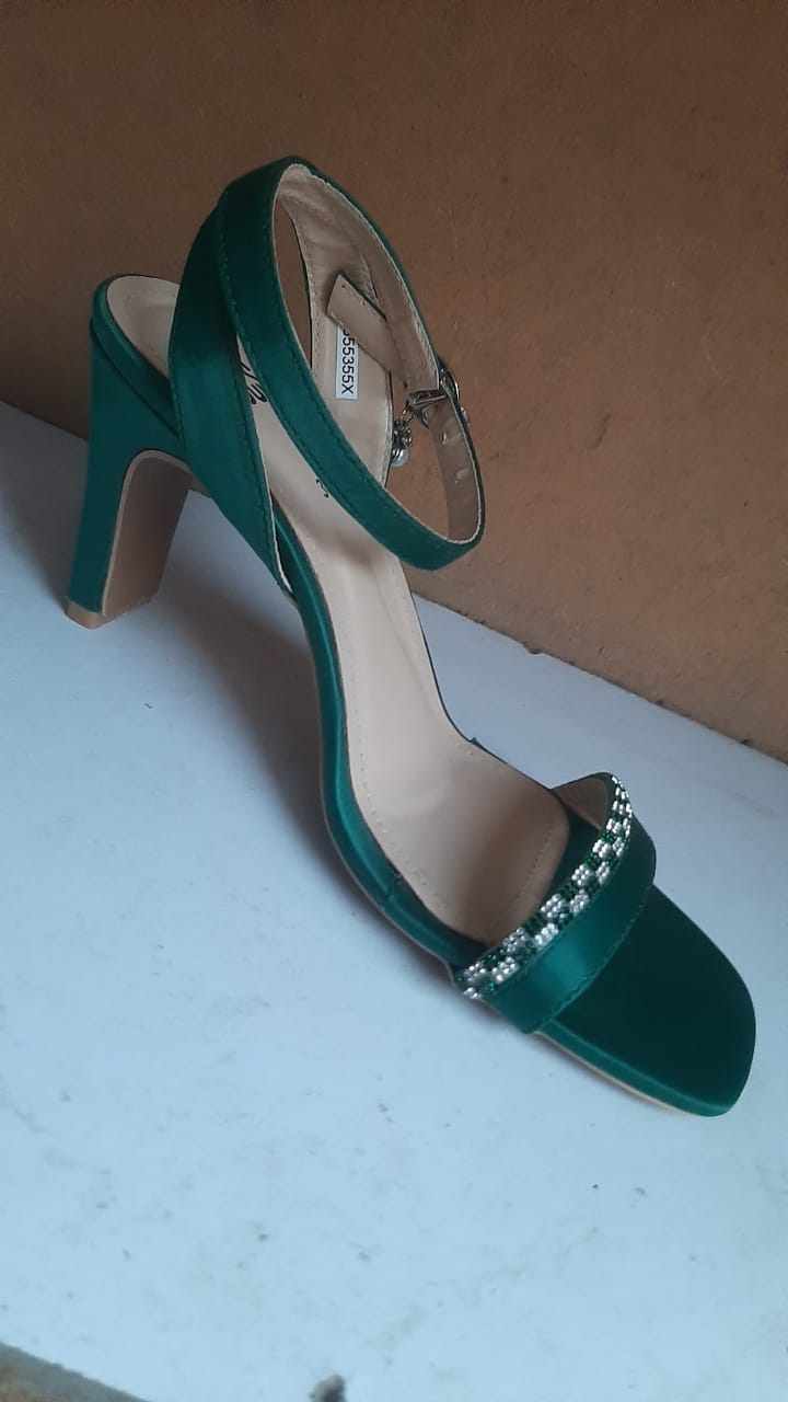 Green Pearl Heels