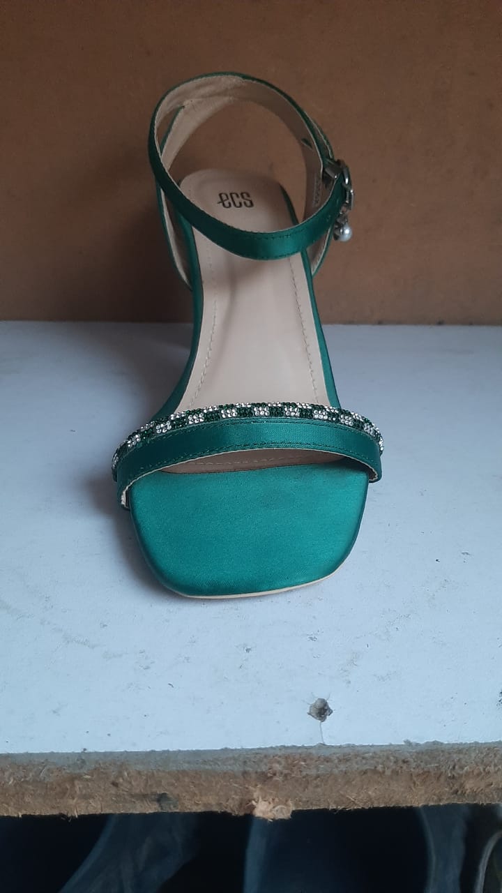 Green Pearl Heels