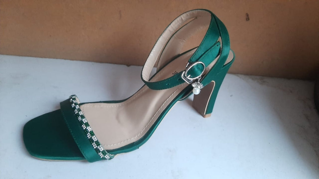 Green Pearl Heels