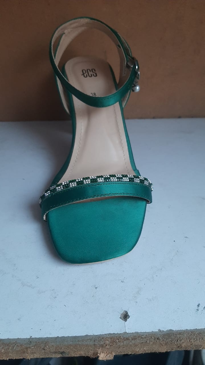 Green Pearl Heels