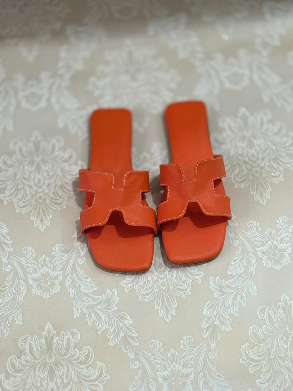 Orange Slip-On Flats