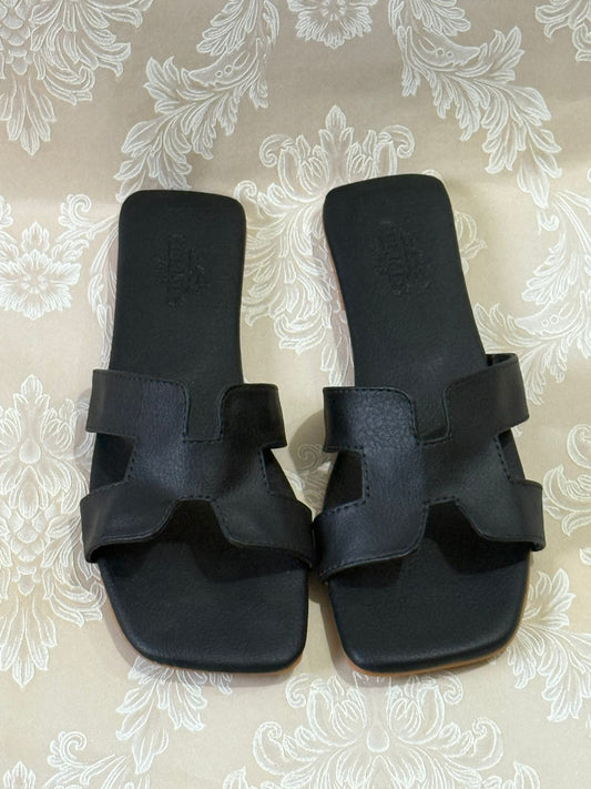 Black Slip-On Flats