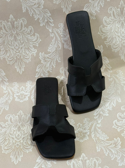 Black Slip-On Flats