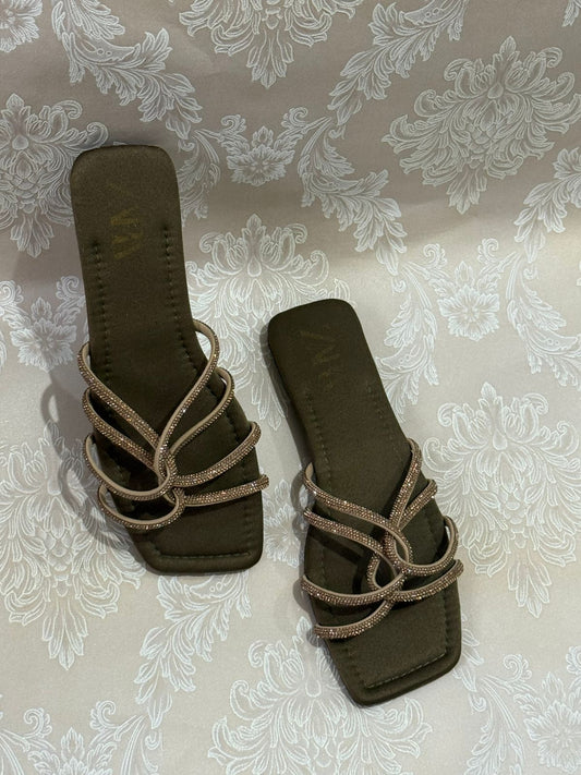 Brown Strap Flats